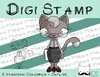Digitaler Stempel, Digi Stamp Büromieze, 2 Versionen: Outlines, in Farbe