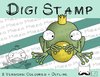 Digitaler Stempel, Digi Stamp Froschkönig, 2 Versionen: Outlines, in Farbe
