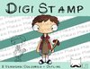 Digitaler Stempel, Digi Stamp Grillmeister, 2 Versionen: Outlines, in Farbe
