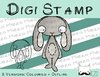 Digitaler Stempel, Digi Stamp Hase, 2 Versionen: Outlines, in Farbe