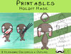 Printables Holdit Hase braun, 2 Versionen: bunt und Outlines