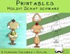 Printables Holdit Huhn, 2 Versionen: bunt und Outlines