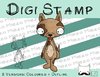Digitaler Stempel, Digi Stamp Hund, 2 Versionen: Outlines, in Farbe