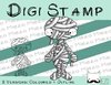 Digitaler Stempel, Digi Stamp Mumie, 2 Versionen: Outlines, in Farbe