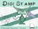 Digitaler Stempel, Digi Stamp Monster mit Fahne, 2 Versionen: Outlines, in Farbe
