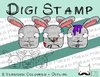 Digitaler Stempel, Digi Stamp Osterei-Malerei, 2 Versionen: Outlines, in Farbe