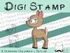 Digitaler Stempel, Digi Stamp Rehkitz, 2 Versionen: Outlines, in Farbe