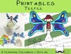Printables Teefee, kleine Papierfee für den Tassenrand, 2 Versionen: bunt, Outlines