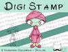 Digitaler Stempel, Digi Stamp Wellnessfan, 2 Versionen: Outlines, in Farbe