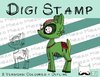 Digitaler Stempel, Digi Stamp Zombie-Reh, 2 Versionen: Outlines, in Farbe
