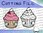 Cupcake - Plotterdatei, SVG, DXF, Schneidedatei, 2 Versionen: farbig, Outlines