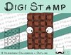 Digitaler Stempel, Digi Stamp Schokolade, 2 Versionen: Outlines, in Farbe