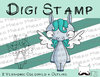 Digitaler Stempel, Digi Stamp Pegasus, 2 Versionen: Outlines, in Farbe