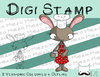 Digitaler Stempel, Digi Stamp Haushaltshase beim Kochen, 2 Versionen: Outlines, in Farbe