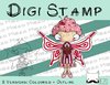 Digitaler Stempel, Digi Stamp Zuckerfee, 2 Versionen: Outlines, in Farbe