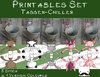Printables Set Tassen-Chiller (Einhorn, Bär, Panda, Schwein, Hase), Teebeutelhalter, 1 Version: bunt