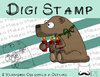 Digitaler Stempel, Digi Stamp Adventsbär (Bär. mit 3 Kerzen), 2 Versionen: Outlines, in Farbe