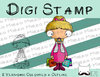 Digitaler Stempel, Digi Stamp Einkaufskönigin, 2 Versionen: Outlines, in Farbe