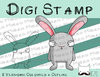 Digitaler Stempel, Digi Stamp emotionaler Hase: sauer , 2 Versionen: Outlines, in Farbe