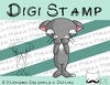 Digitaler Stempel, Digi Stamp Jammerkatze, 2 Versionen: Outlines, in Farbe