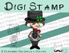 Digitaler Stempel, Digi Stamp Schornsteinfeger, 2 Versionen: Outlines, in Farbe