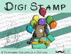 Digitaler Stempel, Digi Stamp Party-Wildschwein, 2 Versionen: Outlines, in Farbe
