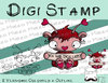 Digitaler Stempel, Digi Stamp Herzchenmonster, 2 Versionen: Outlines, in Farbe