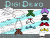 Digi Deko Schuhe/Socken, Accessoires für Digistamps , je mind. 8 Versionen: Outlines, in Farbe