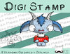 Digitaler Stempel, Digi Stamp Monster-Knirps mit Taschentücherbox, 2 Versionen: Outlines, in Farbe