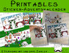 Printable Sticker-Adventskalender "Weihnachtsland", 2 Versionen: mit und ohne Zahlen
