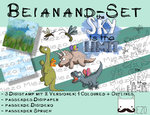 Beianand-Set Dinos, alles passend zusammen, Digi Stamp 2 Versionen: Outlines, in Farbe und Weiteres